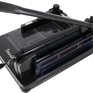 A4 12" Heavy Duty Guillotine Paper Cutter – 400 Sheet Capacity, Steel Base, Black